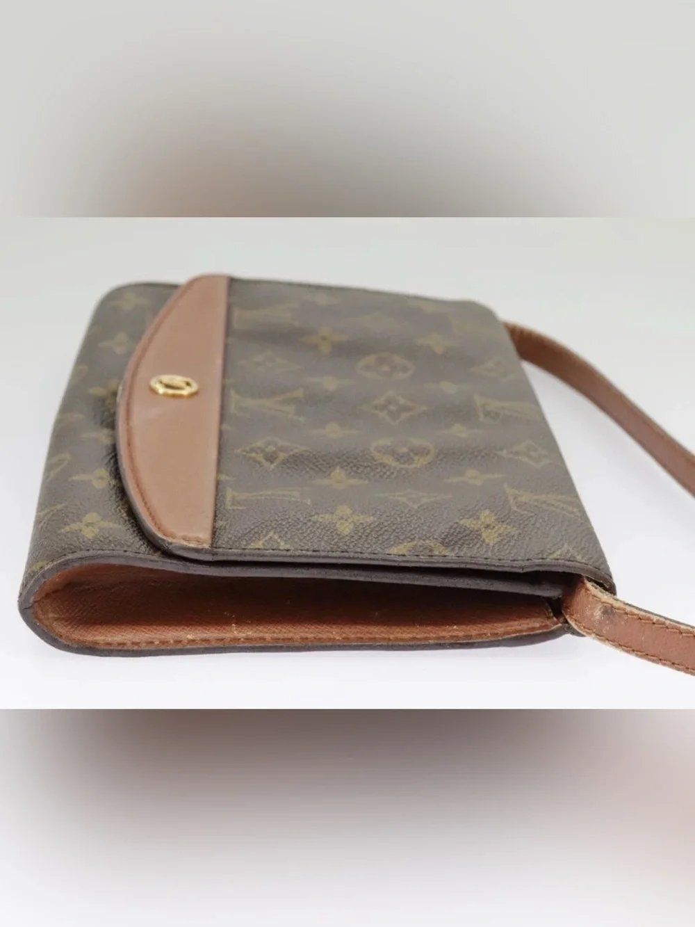 👜 LOUIS VUITTON Bordeaux 24 Monogram Authentic Shoulder Crossbody Bag Luxury